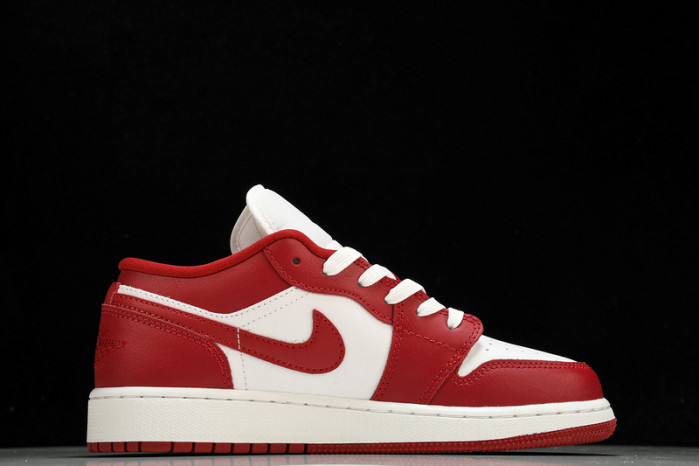 Jordan 1 Low Gym Red White - 553560-611