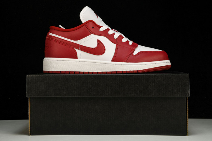 Jordan 1 Low Gym Red White - 553560-611