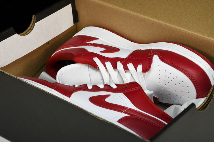 Jordan 1 Low Gym Red White - 553560-611