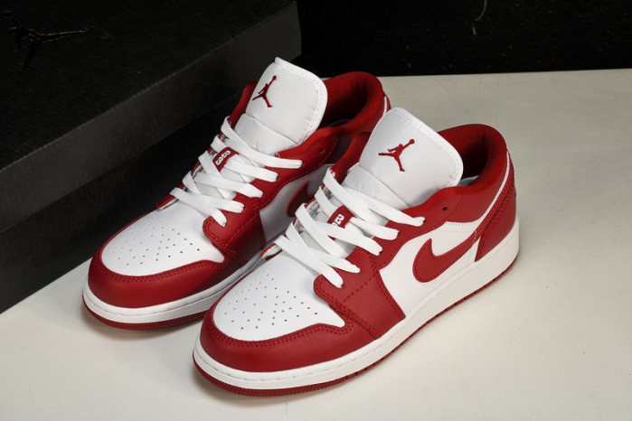 Jordan 1 Low Gym Red White - 553560-611