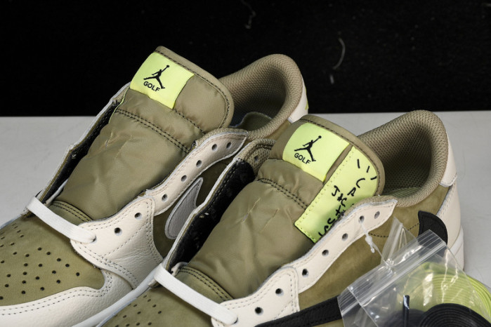 Jordan 1 Retro Low Golf Travis Scott Neutral Olive FZ3124-200