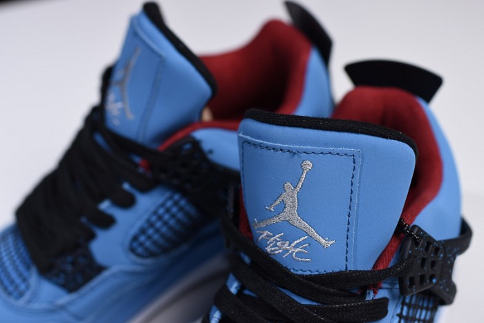 Travis Scott x Air Jordan 4 “Houston Oilers” University Blue 308497-406