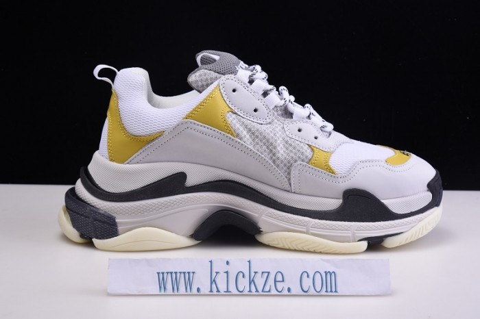 BL TRIPLE S TRAINERS CLEAR SOLE GREY YELLOF WHITE 541624 W09OH 1008