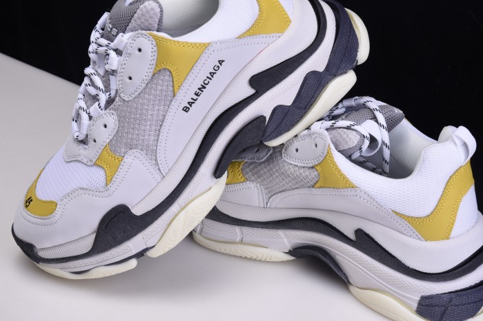 BL TRIPLE S TRAINERS CLEAR SOLE GREY YELLOF WHITE 541624 W09OH 1008